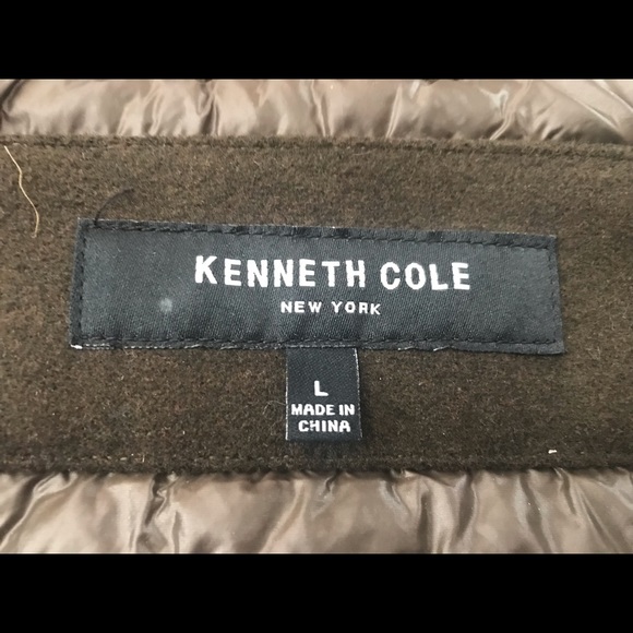 Kenneth Cole Mens Coat Large Olive - Picture 8 of 9